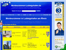 Tablet Screenshot of monteurzimmer-ludwigshafen.de